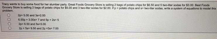 Tracy wants to buy some food for her slumber party. Great Foods Grocery Store is selling-example-1