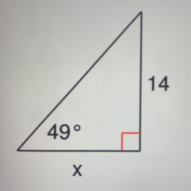 (Right Angle )TrigonometryI need help to find the x value. What do I have to do to-example-1