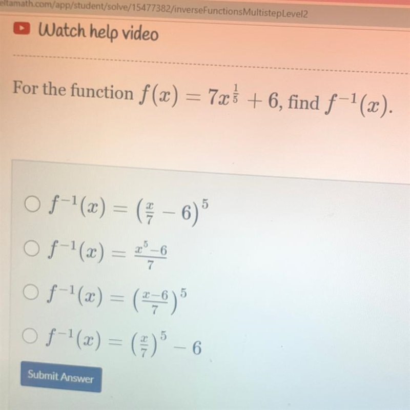 Please please help f(x)7x1/5+6-example-1