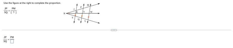 HELP PLSSSS Use the figure at the right to complete the proportion. show work-example-1