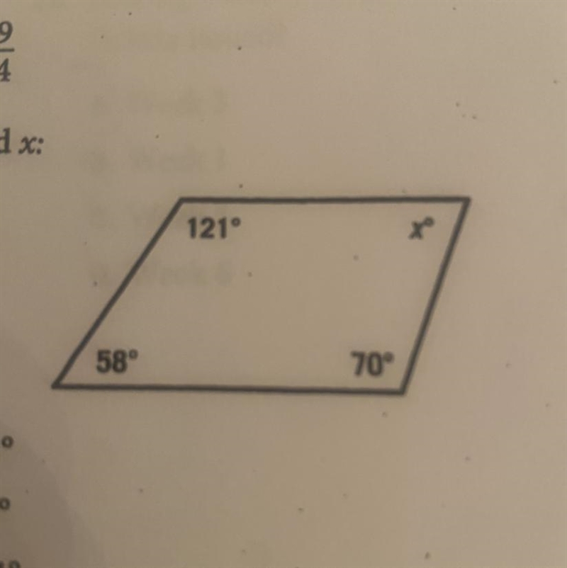 Find X: J:58 K:70 L:111 M:121-example-1