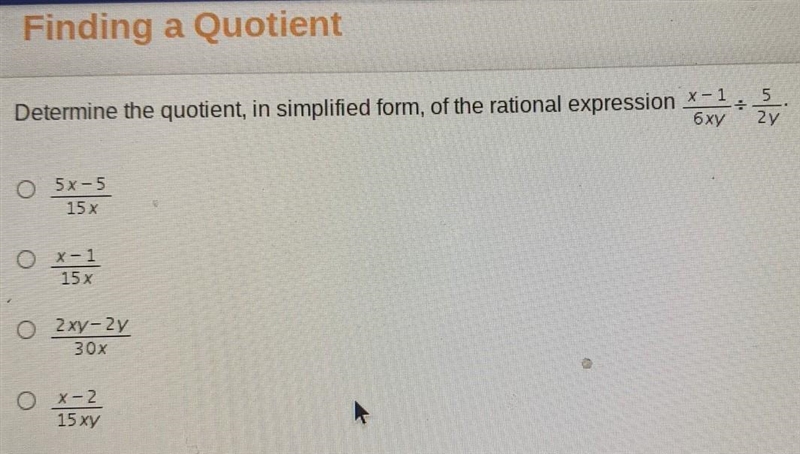 I don't understand what the answer is supposed to be, none of my answers match.-example-1