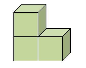 Three same-sized cubes are glued together as shown below. f the side length of each-example-1