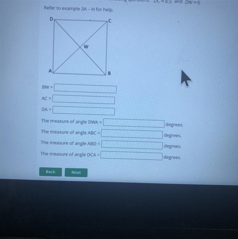 I need help I don’t understand this question. DC=8.5, DW=6.-example-1