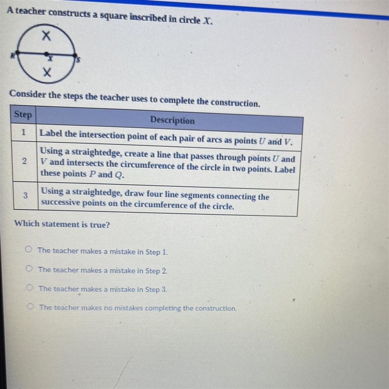 did the teacher go wrong in making the square in the circle?! that’s what the question-example-1