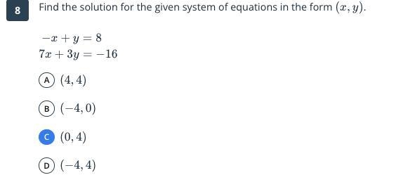 PLEASE I NEED HELP QUICKLY!!! Find the solution for the given system of equations-example-1