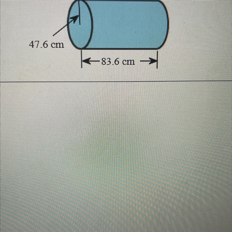 Find the lateral surface area and volume of the cylinder shown in the picture.Simplify-example-1