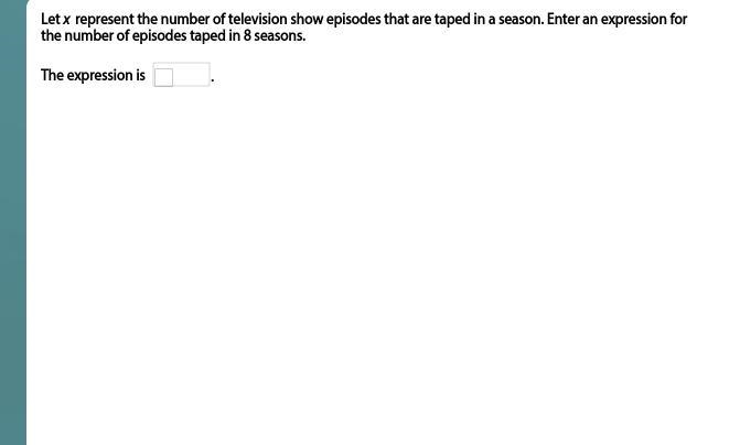 Let x represent the number of television show episodes that are taped in a season-example-1