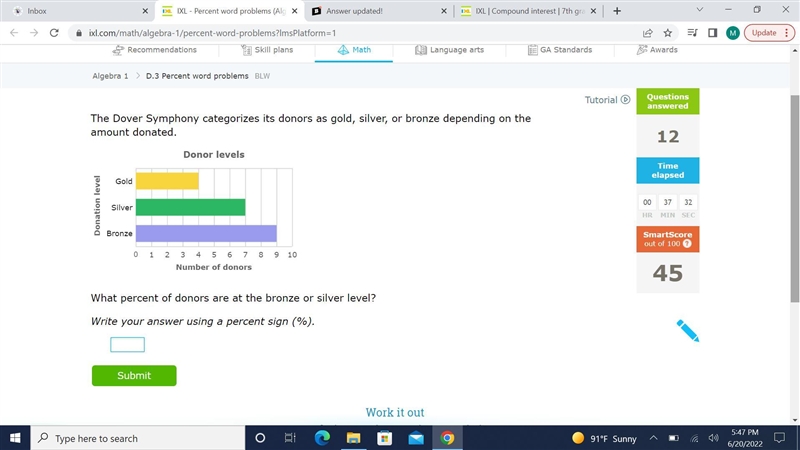 The Dover Symphony categorizes its donors as gold, silver, or bronze depending on-example-1