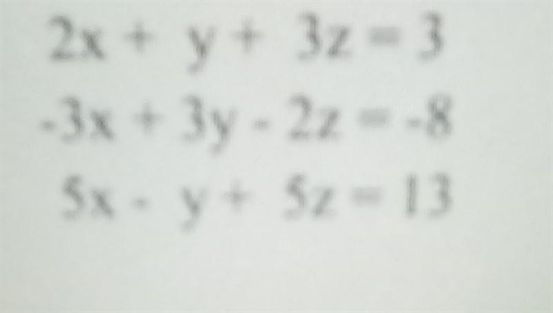 Justify that x=8,y=2, and z=-5 is a solution to the system below-example-1