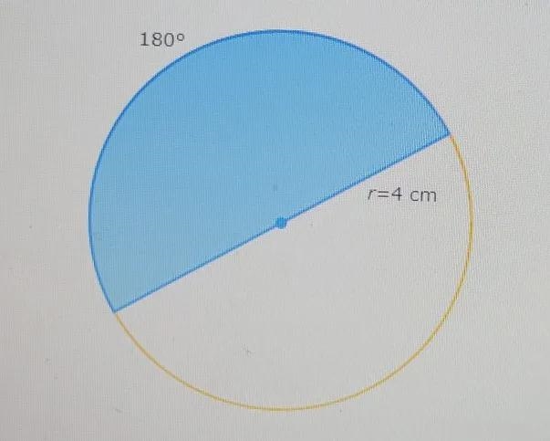 The radius of a circle is 4 centimeters. What is the area of a sector bounded by a-example-1