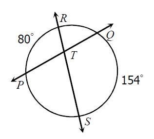 1. Find m∠QTS 2. Find mJH⏜-example-1