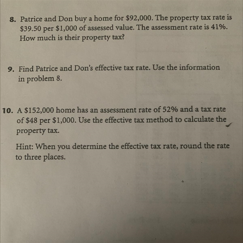 Find Patrice and Don's effective tax rate. Use the informationin problem 8-example-1