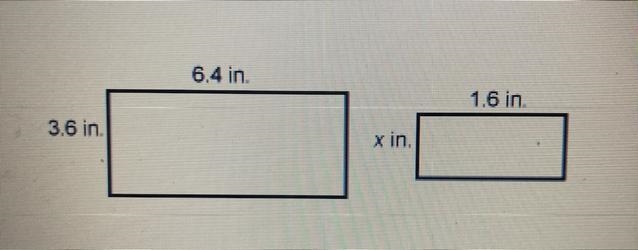 This scale drawing shows a reduction in a figure. What is the value of x? Enter your-example-1