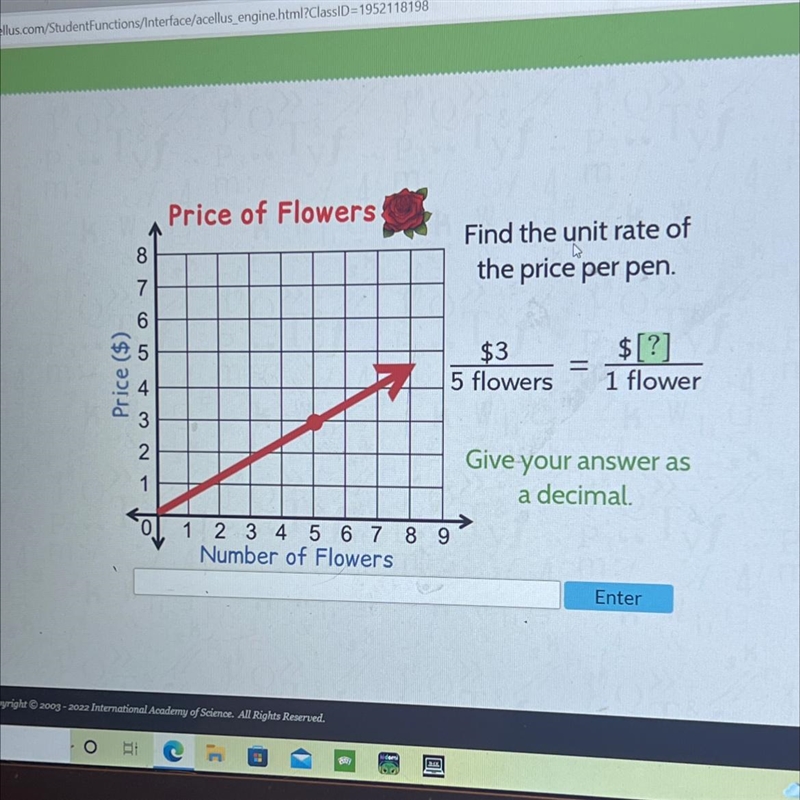 Price of Flowers8Find the unit rate ofthe price per pen.765$3Price ($)ܙ ܗ ܠ ܢܝ ܟ ܢA-example-1