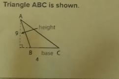 The height of a triangle represented by a line segment, is the perpendicular distance-example-1