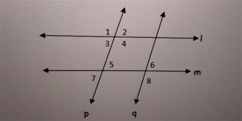 Which lines are parallel if m<5 =m<6? Need answers right now ○ line p is parallel-example-1