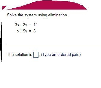 Solve the system using elimination.-example-1