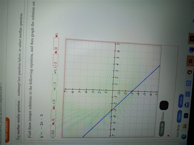 Requesting math help. UrgentFind three integer solutions to the following equation-example-1