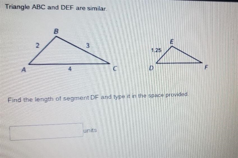 Find the length segment DF and type it in the space provided-example-1