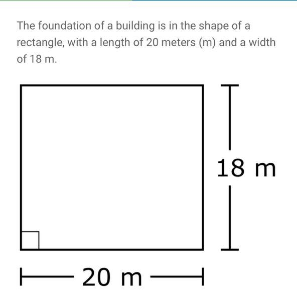 To the nearest meter, what is the distance from the top left corner of the foundation-example-1