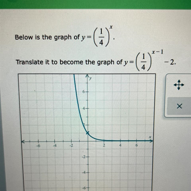 Below the graph of Translate it to become the graph of-example-1