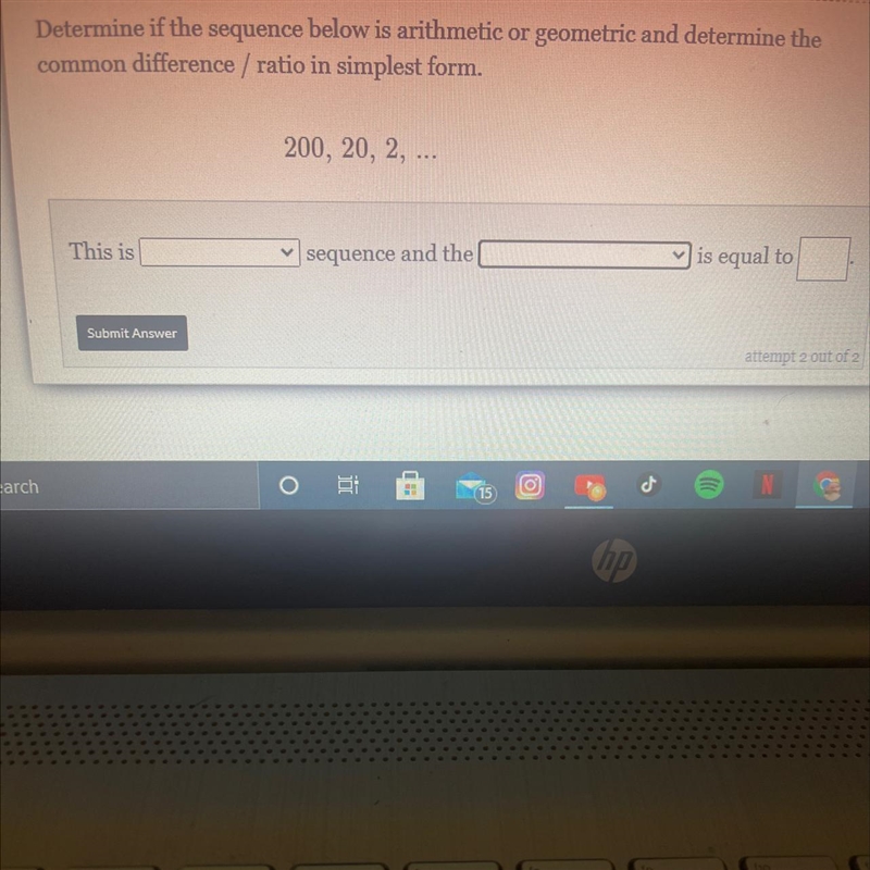 I need help on this pleasefirst blank: a geometric, an arithmetic-example-1