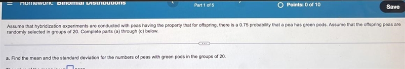 Assume that hybridization experiments are conducted with peas having the property-example-1