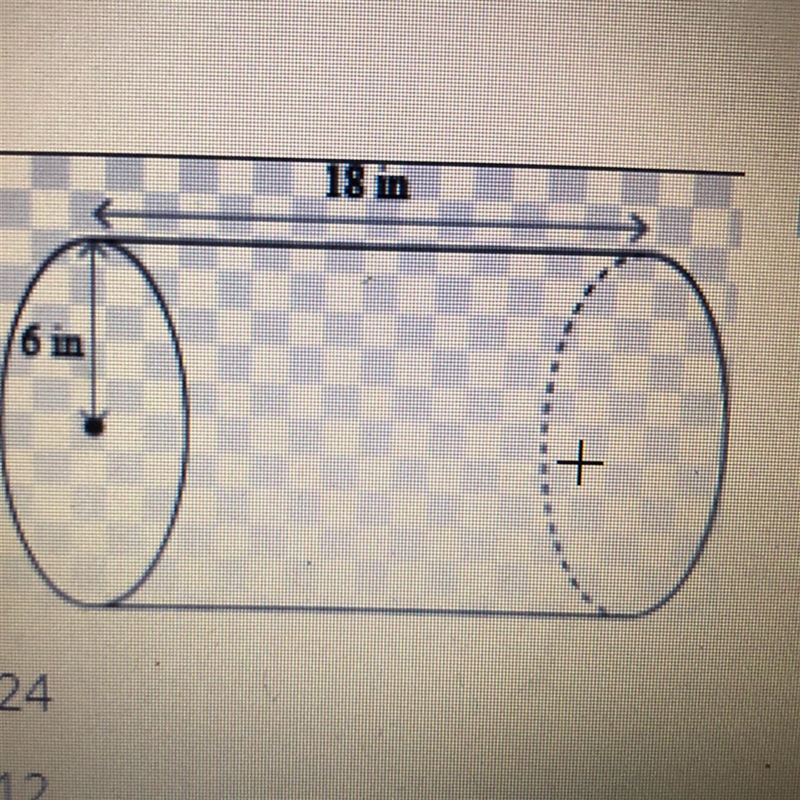 3.Find the volume of the cylinder.at 678.24b) 1526.04c) 339.12d) 2034.72-example-1