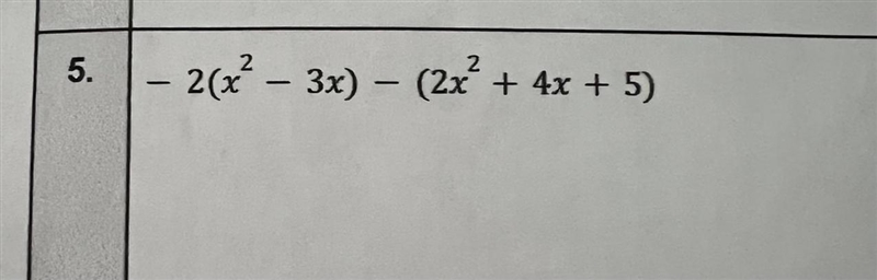 Evaluate the following polynomials using the Area Model or Distributive Property.-example-1