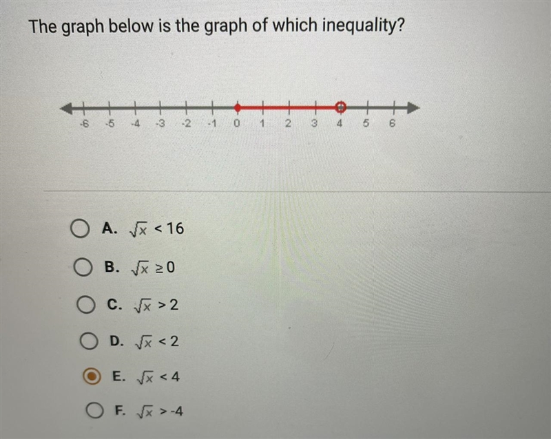 Can someone clarify whether E is the correct answer? If it’s not, why?-example-1