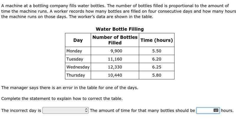 A machine at a bottling company fills water bottles. the number of bottles filled-example-1