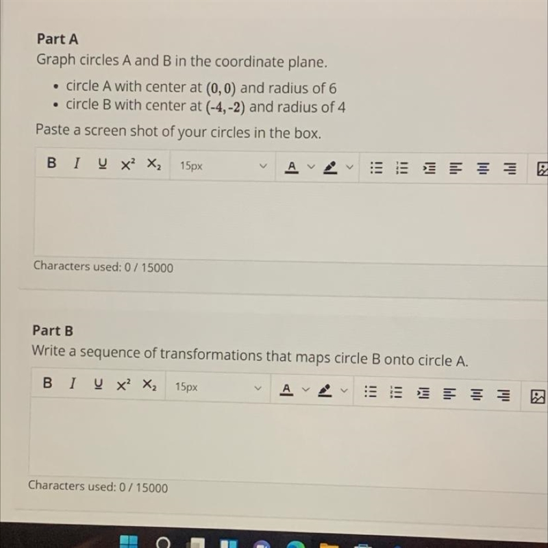 Can someone help me with this geometry question it’s a 2 part so it’s one big question-example-1