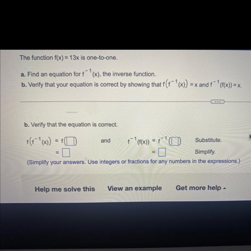 Verify the equation is correct and fill in the blanks for B-example-1