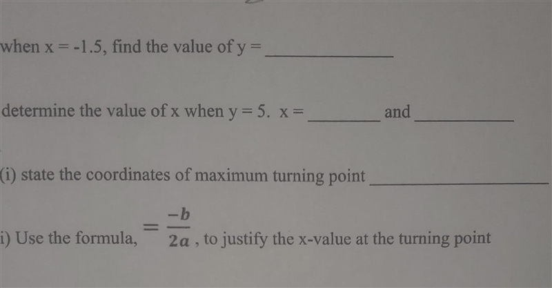 Answer question from quadratic graph f(x) = -x + 6 -x^2-example-1