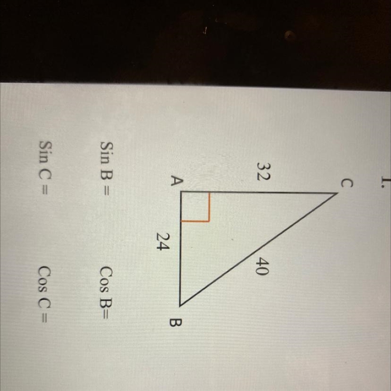 How would I find sin B, Cos B, sin C, and Cos C-example-1