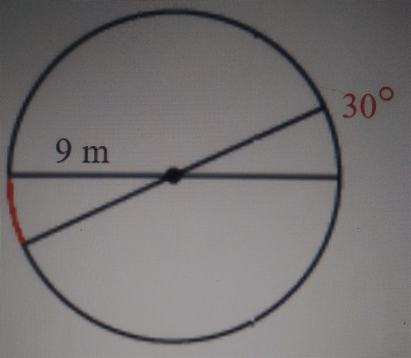 Find the length of the arc shown in red . Leave your answer in terms of PI. The length-example-1