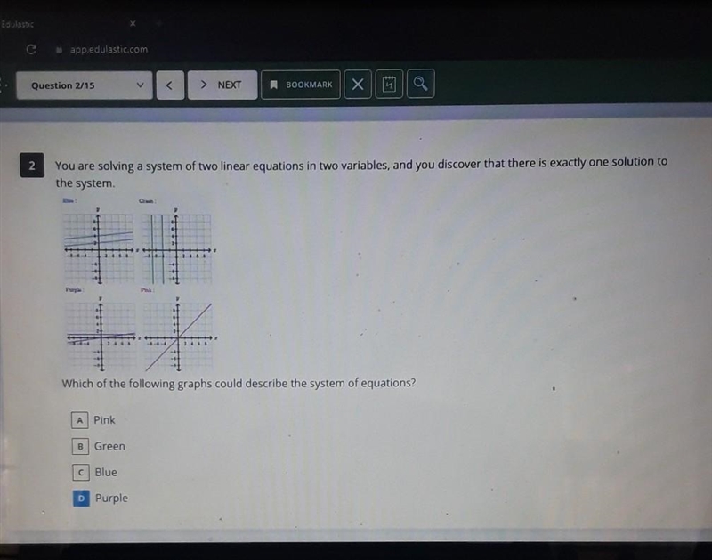 you're solving a system of two linear equation in two variables and you discover that-example-1