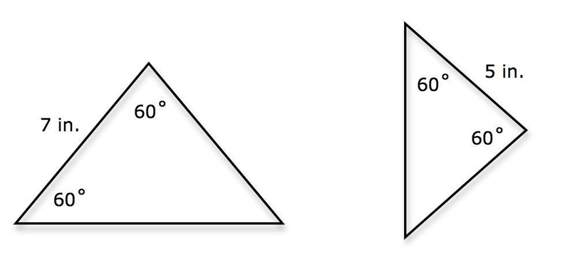 Are these triangles similar triangles? Yes, they are similar according to Angle Side-example-1