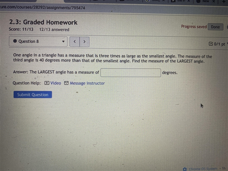 Answer:the largest angle has a measure of ____degrees.-example-1