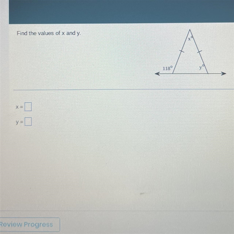 Find the values of x and y. I need help with this please-example-1