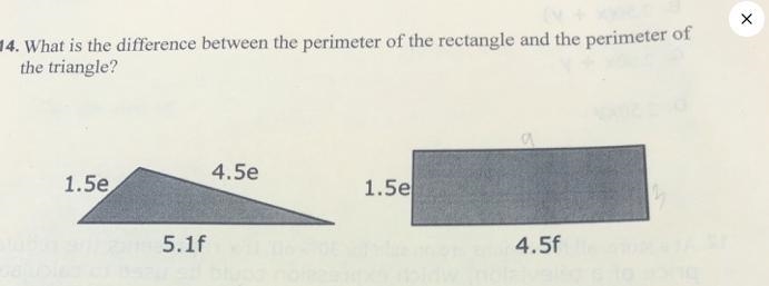 What is the difference between the perimeter of the rectangle and the perimeter of-example-1