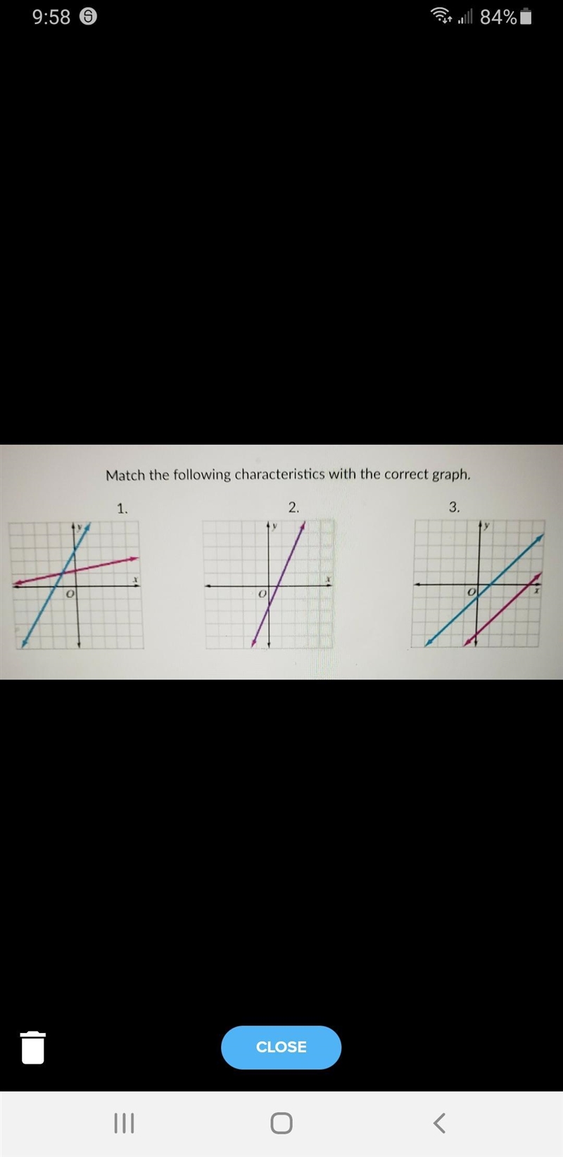 (A) The lines have different slopes and intersect at one point?(B) The lines have-example-1