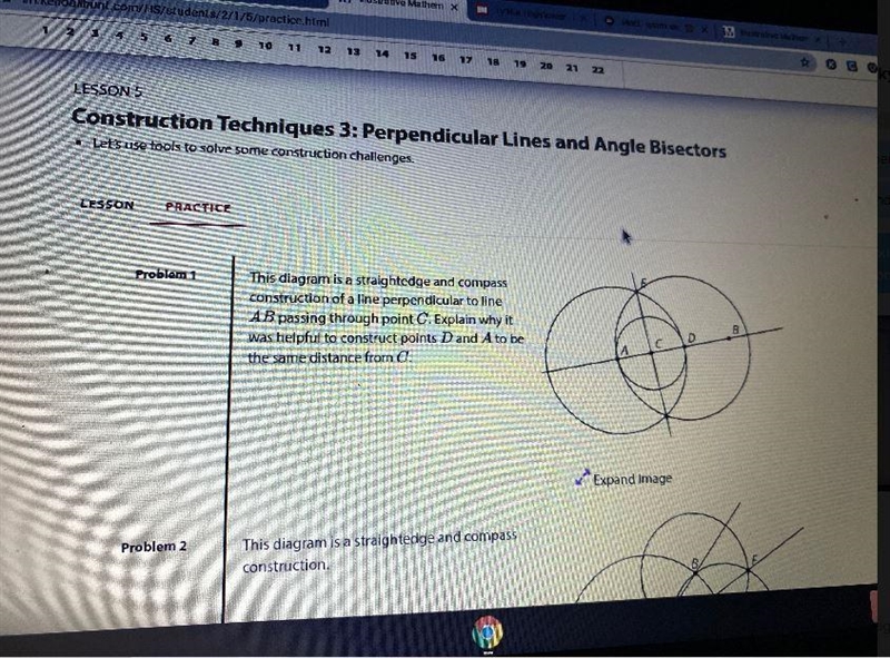 This diagram is a straightedge and compassconstruction of a line perpendicular to-example-1