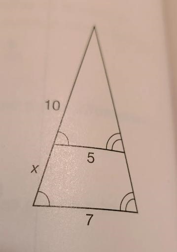 State how you know they are similar, then find the scale factor from the small to-example-1