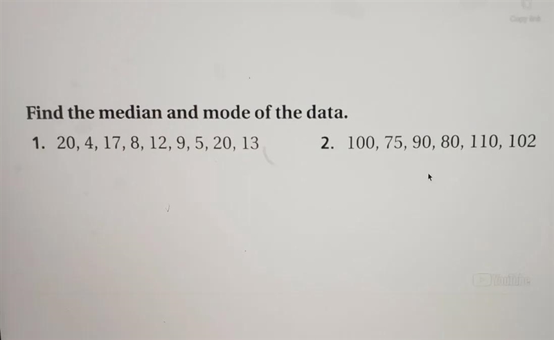 Hello can you help me with this please. The median of number 2 not 1 is it 90-example-1