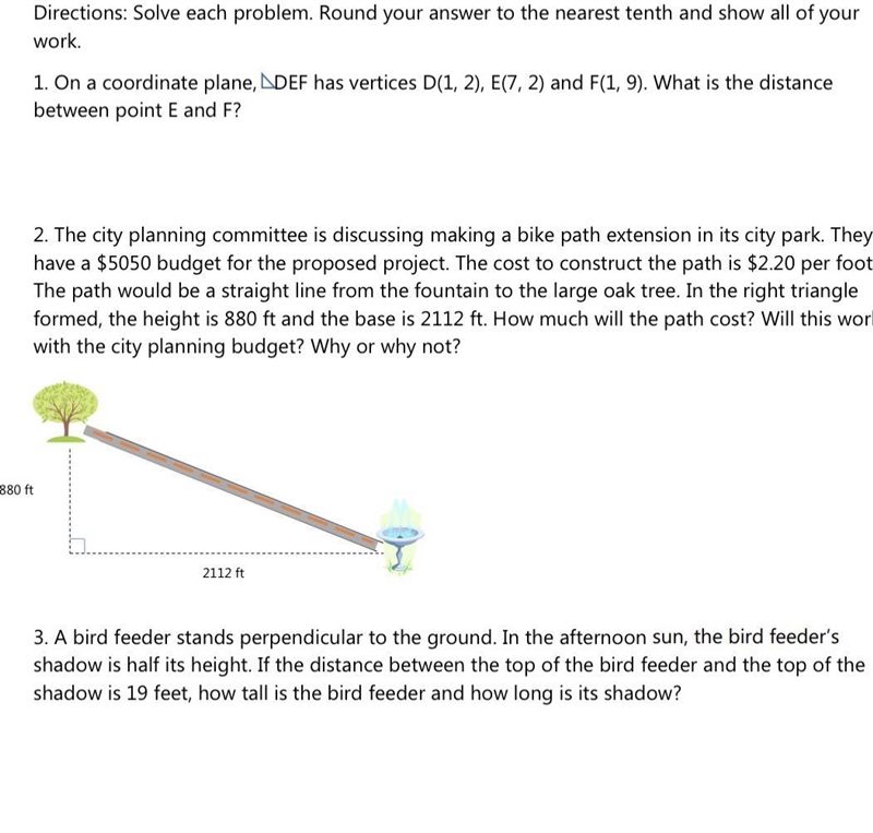 Help me with word problem on cause pythagorean theorem word problem number 1-example-1