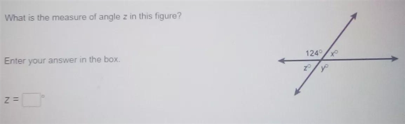 What is the measure of angle Z in the figure enter your answer in the boxz=?-example-1