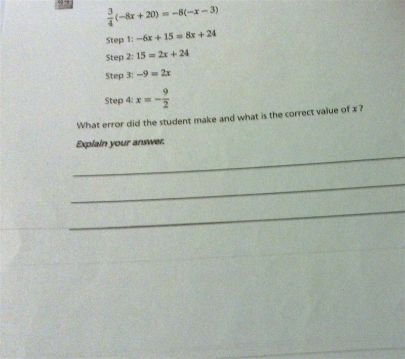 PLEASE ANSWER THIS AS FAST AS POSSIBLE! The steps a student took to solve an equation-example-1