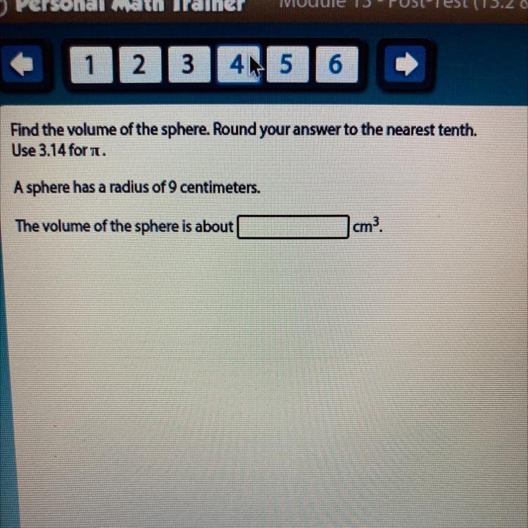 Find the volume of the sphere. Round your answer to the nearest tenth.Use 3.14 forA-example-1